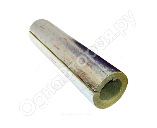 Фото 4984: Цилиндр навивной минеральная вата ROCKWOOL 100 кашированный фольгой 30/38 L=1м ROCKWOOL 135244
